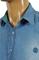 Mens Designer Clothes | ROBERTO CAVALLI Men's Button Front Blue Denim Casual Shirt #31 View 6